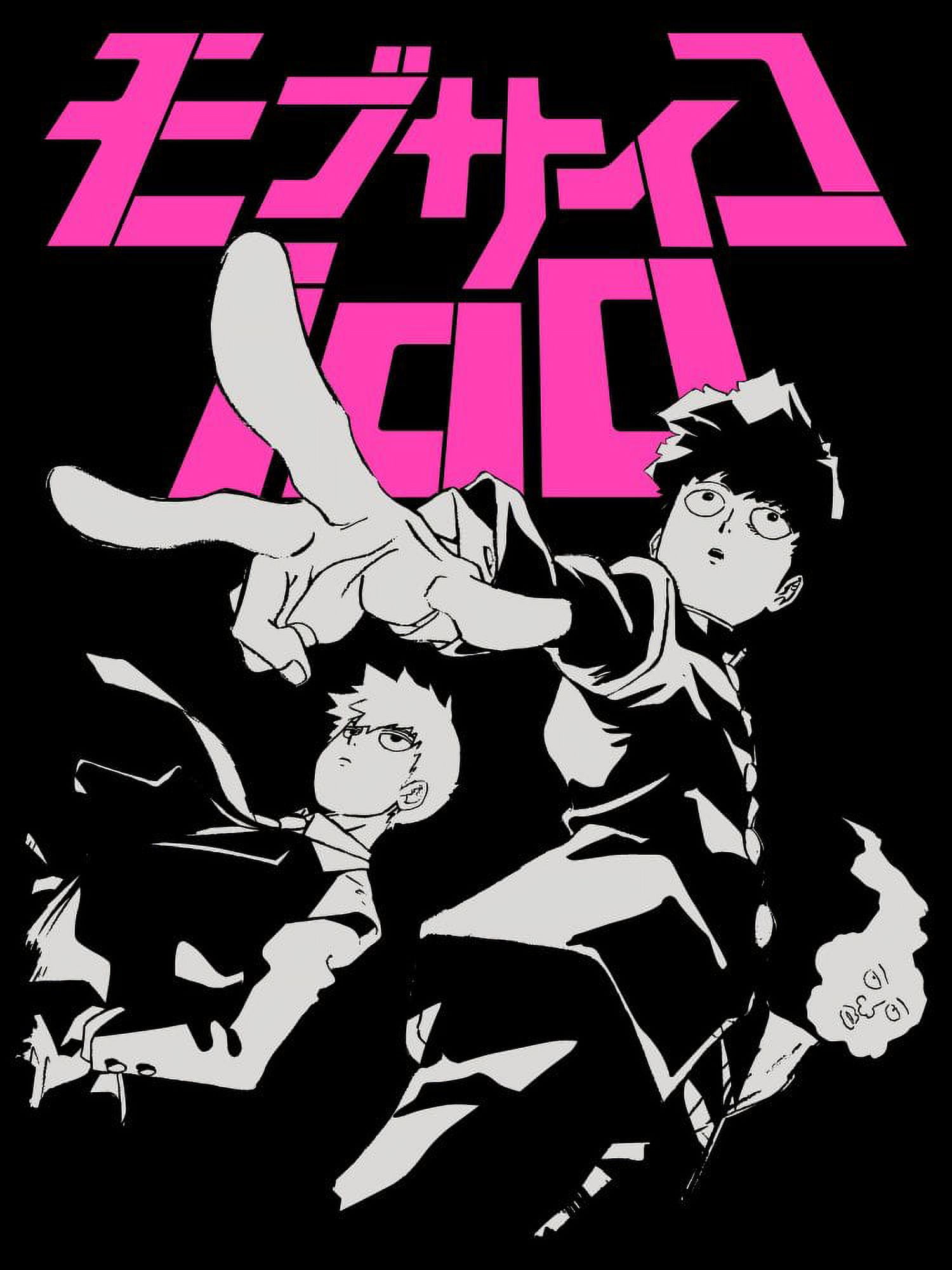 Mob Psycho 100 T-Shirt Size XXL Black Short Sleeve Crunchyroll - 100%  Cotton