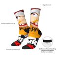 thumbnail image 5 of Saiise Sml Jeffy Funny Socks Men Women Adults Novelty Graphic Crew Tube Socks Crazy Design Casual Dress Socks for Sports,Running,Travel, 5 of 7
