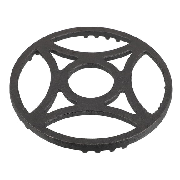 Hemoton Work Ring For Gas Stove Flat Work Burner Ring Stand Nonslip Gas Ring Reducer Heavy Duty Cast Iron Gas Burner Rack for Hot Pots Pans 17.5cm