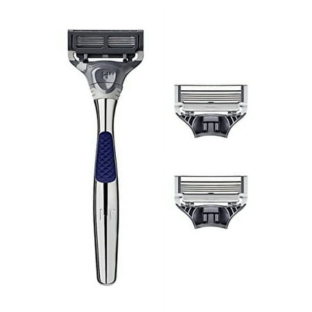 Harry's Shaving Kit for Men - Razor Handle and 3 Razor Blade Refill Cartridges - Chrome Edition