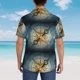 thumbnail image 4 of Balery Vintage Compass Camisas hawaianas de manga corta para hombre, camisas playeras de corte holgado, camisas de vacaciones con botones,Medium, 4 of 7