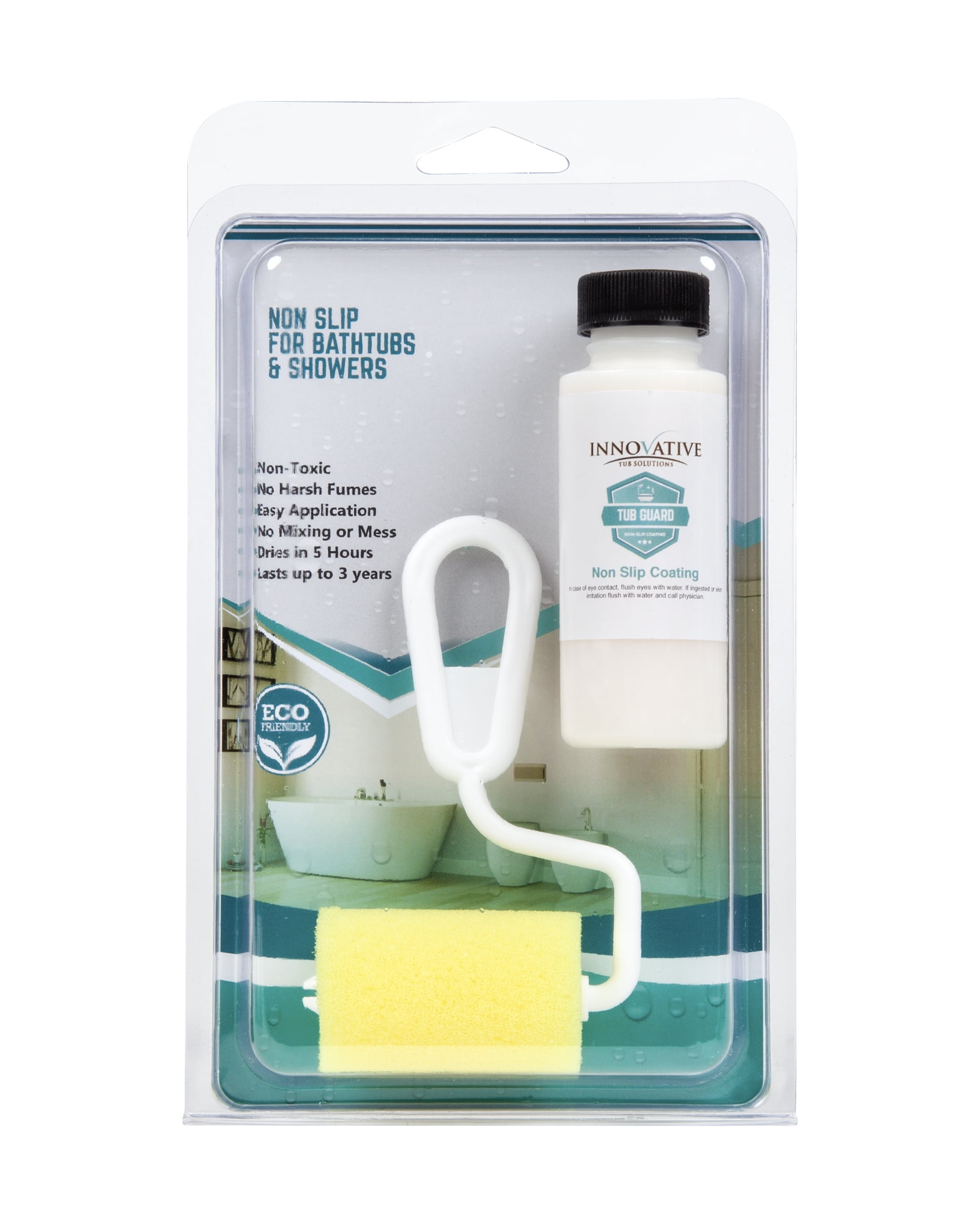 Tub Guard Clear Non Slip Coating for Bathtub and Shower Safety