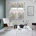 thumbnail image 4 of Spring Floral Kitchen Curtains Sets for Windows 24 Inch Length, Country Botanical Watercolor Botanical Rod Pocket Window Treatments Tier Curtains and Valances Set for Bedroom/Bathroom, 4 of 8