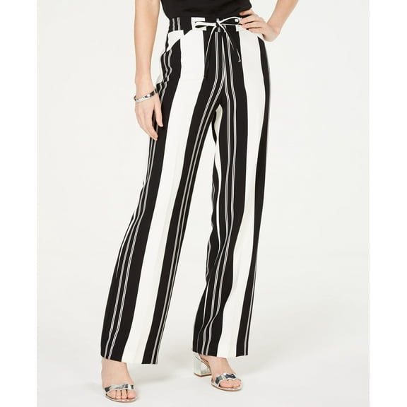Petite Nolita Stripe Wide Leg Pants Black Nolita Stripe P/M