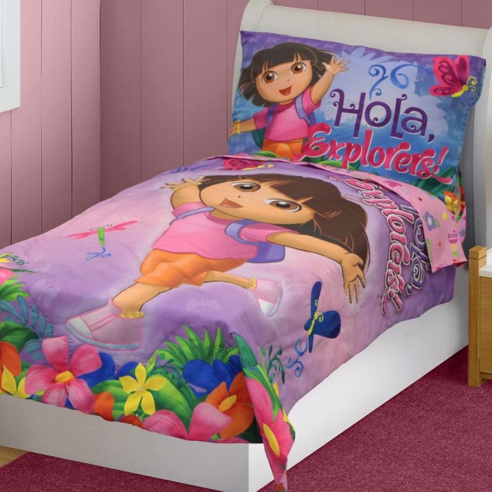 Betesh Group 18387474 Dora Explorer Toddler Bed Hola Explorers
