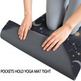 thumbnail image 3 of Blue Sun Moon Star Constellation Pattern Hot Yoga Mat Towel Non Slip for Hot Yoga - Quick-Drying Yoga Mat Cover with 4 Corner Pockets with Travel Bag - Hot Yoga Towel Non Slip 74"x26", 3 of 6