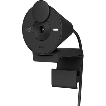 Logitech Brio 301 Full HD Webcam with Privacy Shutter, Noise Reduction Microphone, Black