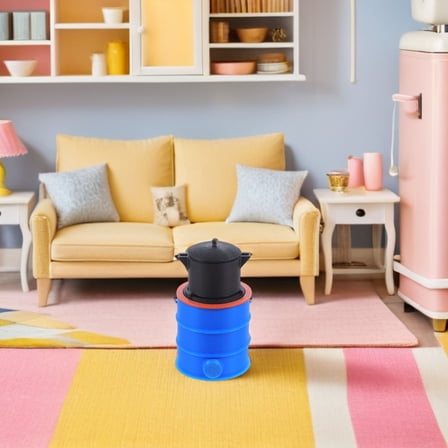 LOLIPPYY Mini Dollhouse Stove in with Realistic Effects for Dollhouse Decoration