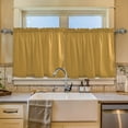 thumbnail image 3 of Ryvnso Dark Yellow Curtains Sets Short Curtain Rod Pocket Half Window Cafe Farmhouse Tier 2 Panels 57"W x 36"L, 3 of 7