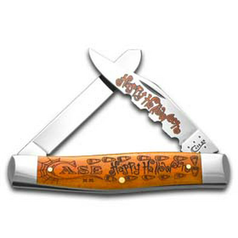 Case xx 2015 Halloween Persimmon Bone Moose Stainless Pocket Knife