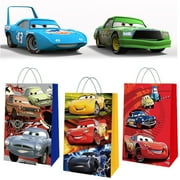 24 Pcs Cars Cartoon Party Gift Bags, Birthday party bags, Cartoon candy bags, Party Supplies（8.26"×5.9"×3.15"）