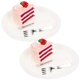 thumbnail image 1 of KAKOWELY 2 juegos de mini postres, platos de postre falsos, decoraciones de mini casas, 1 of 4