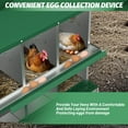 thumbnail image 4 of Metal Chicken Nesting Boxes, Heavy-Duty Galvanized Steel Egg Laying Box with 6 Compartments, Rustproof, Easy to Install & Clean, Wall-Mountable Design for Poultry Coops- Green with Stand, 4 of 14