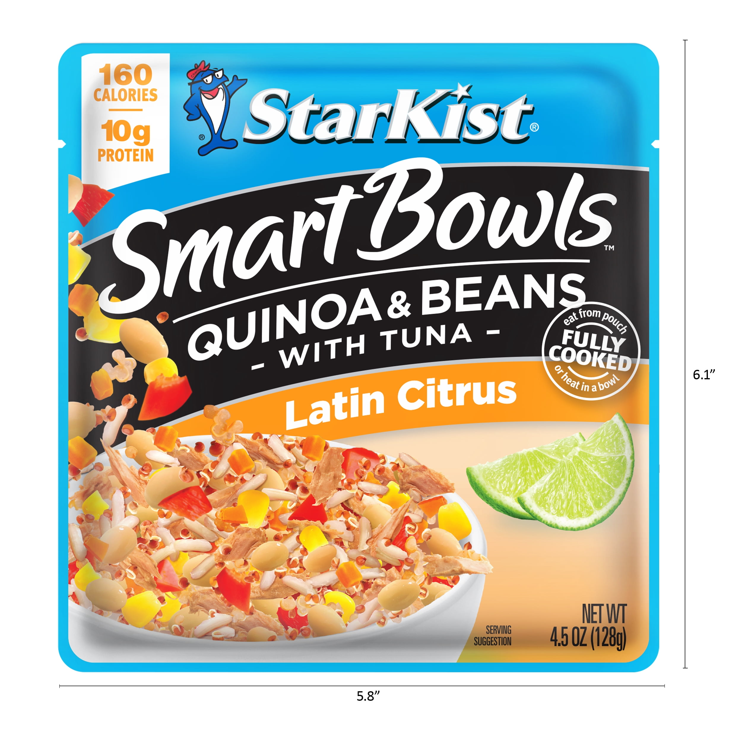 (3 pack) StarKist Smart Bowls Tuna Quinoa and Beans Latin Citrus, 10g Protein, 4.5 oz Pouch