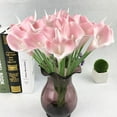 thumbnail image 4 of 10Pcs/Set Fake Flower Decor Real Touch Simulated Faux Leather Long Stem Bridal Artificial Calla Lily Flower for Wedding, 4 of 10