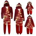 thumbnail image 4 of Odeerbi Christmas Onesie Pajamas for Family Holiday Sleep Jumpsuit Long Sleeve Family Christmas Pajamas Matching Sets Mom Printed Loungewear Jumpsuit Sleepwear Xmas PJs Set Red, 4 of 7