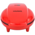 thumbnail image 3 of Courant Mini máquina para hacer donas para día festivo, niños, desayuno o aperitivos, postres y más con superficie antiadherente, hace 7 donas, rojo, 3 of 5