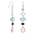 thumbnail image 1 of Precious Stars Sterling Silver Multistone Long Drop Earrings, 1 of 2