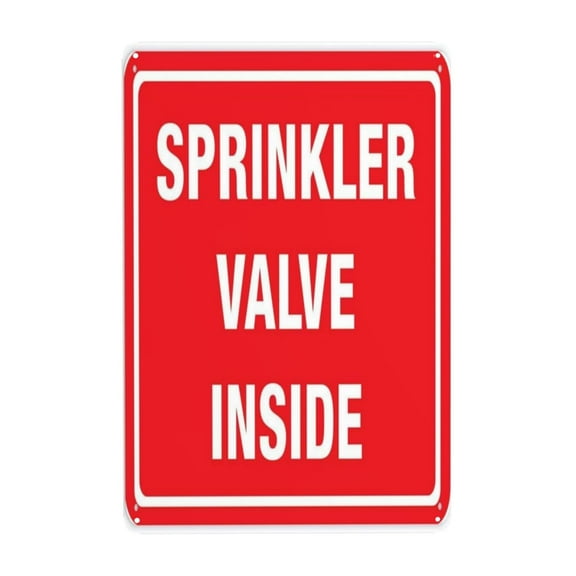 Sprinkler Value Inside Tin Sign Warning Metal Sign Vintage Sign Wall Decor for Home Farm Bar Coffee Shop Club Decoration 8x12 Inch