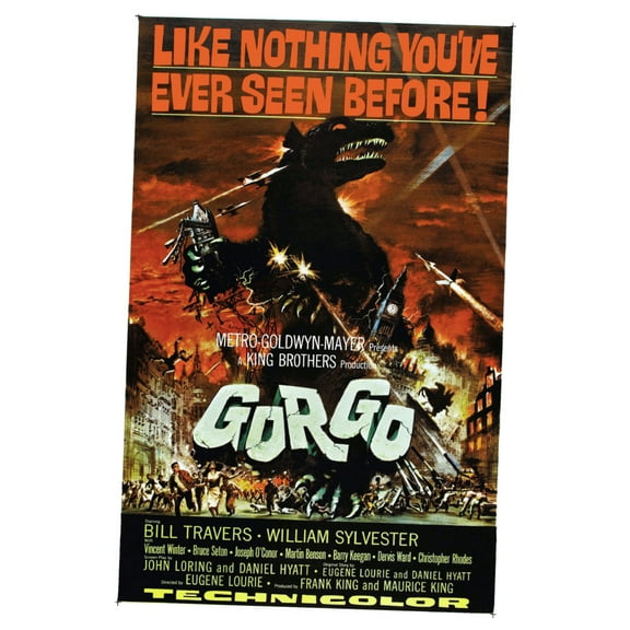Gorgo Movie Poster 12x16 Art Print on Metal Sign 12in x 16in Multi-Color Square Adults Best Posters