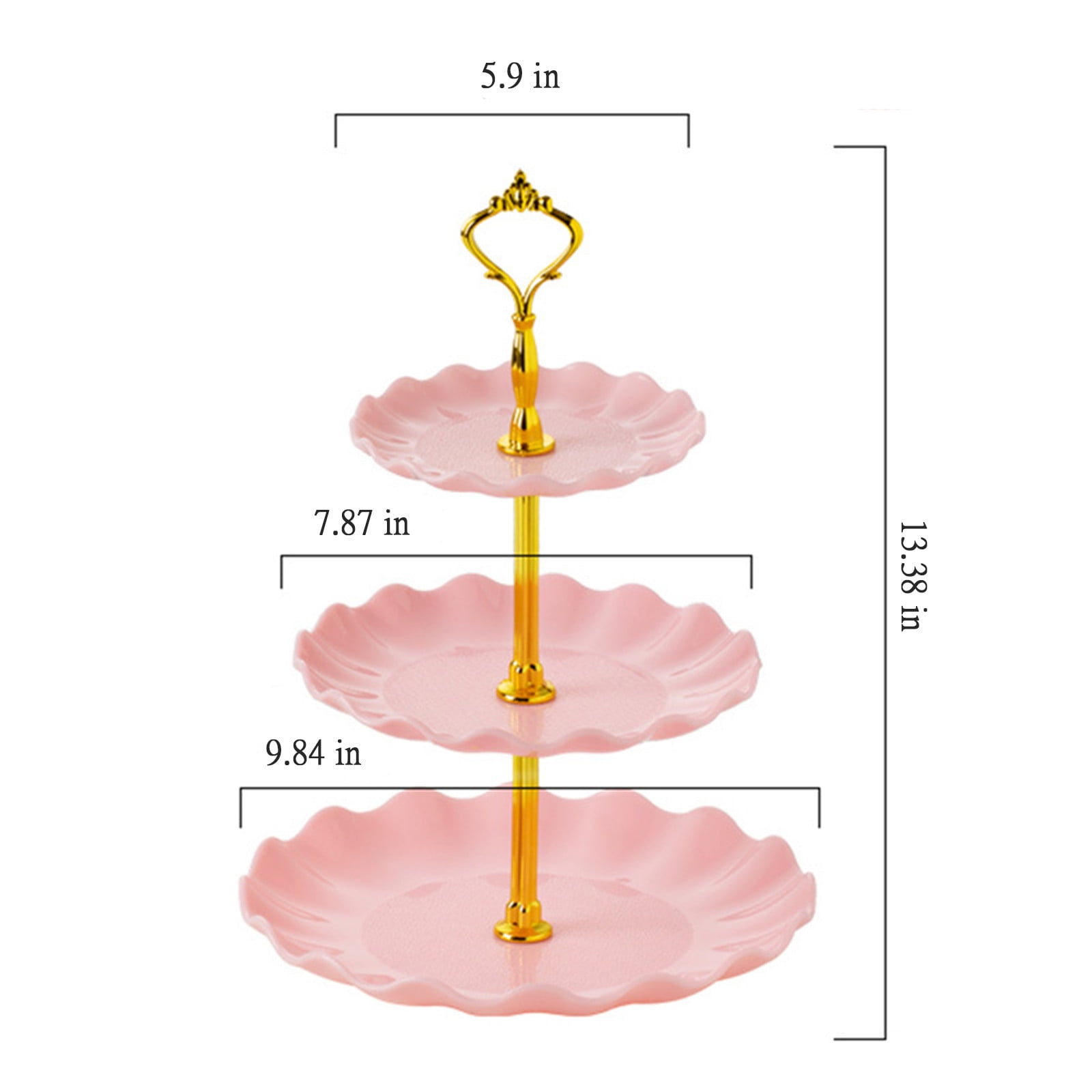 kkbbma Clearance under 5$ 3-Tier Dessert Cake Stand, Tiered Serving Cake Stand Small Cupcake Stand Cookie Tray Rack Candy Buffet Set Up Fruit Plate for Tea Party, Wedding and Birthday
