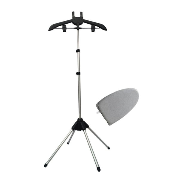 Vaporizador de ropa plegable con guante de planchado para guardarropa de viaje Negro