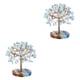 thumbnail image 3 of Injueey Elegante colgante de árbol de piedras de cristales curativos que añade encanto a la decoración del hogar Artesanías hechas a mano aguamarinas 2Conjunto, 3 of 6
