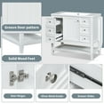 thumbnail image 5 of EUROCO 36" Bathroom Vanity without Sink, Bathroom Vanity Cabinet with Door, 3 Drawers and Shelf,Solid Wood Frame, White, 5 of 9
