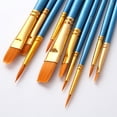 thumbnail image 4 of Paint Brushes Set, 10 Pcs Round Pointed Tip Nylon Hair Artist Acrylic Paint Brushes for Acrylic Oil Watercolor, Face Nail Art, Miniature Detailing & Rock Painting (Blue) Multisize, 4 of 4