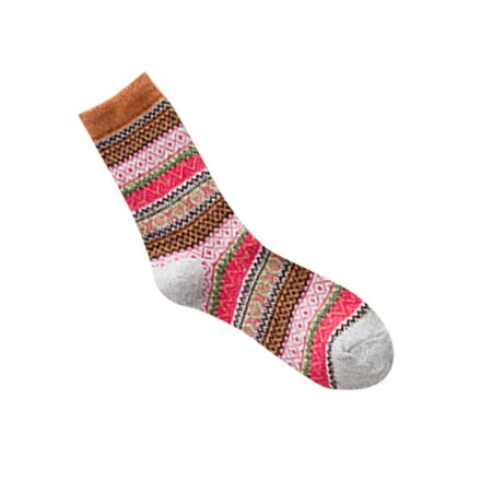 

BELLZELY Christmas Socks Clearance Pack of 1 Womens Vintage Style Thick Wool Warm Winter Socks