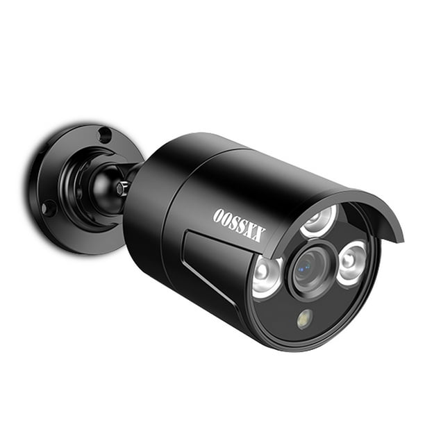 OOSSXX Security Addon Indoor/Outdoor Wired 960P Powered Camera, Black