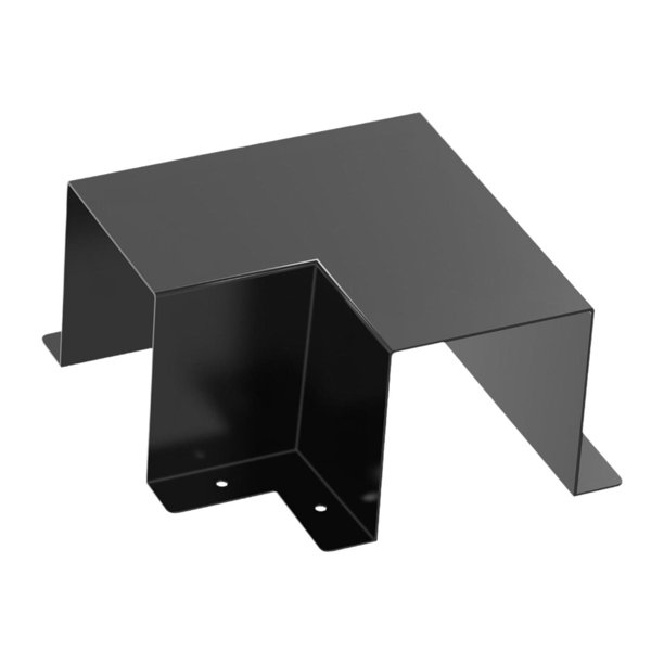 Codo plano para juego de 4'' Cubierta de alto rendimiento Piezas de repuesto Accesorio de 90 grados Negro