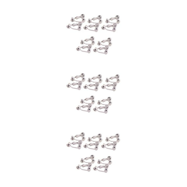 ZLight 10 Pcs Clips d'Oreilles Convertisseurs Accessoires Vis/levier Non Percé Fait Main avec Boucle Coussinets en Plastique Type3 3Ensemble