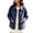 #053-Blue, variant on Women's Faux Suede Lightweight Cropped Jacket Button Down Lapel Collar Fall Shacket with Patch Pocket