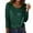 Green, variant on Women's Sparkly Sequin Tops 3/4 Sleeve Glitter Dressy Blouses Crewneck Evening Party Tops