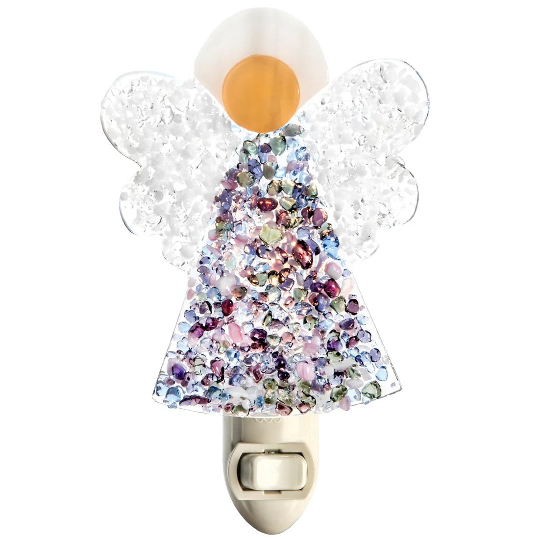 Fused Stained Glass Angel Night Light