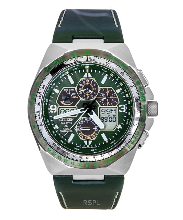 Citizen Men's Eco-Drive Chronograph Stainless Steel Green Dial