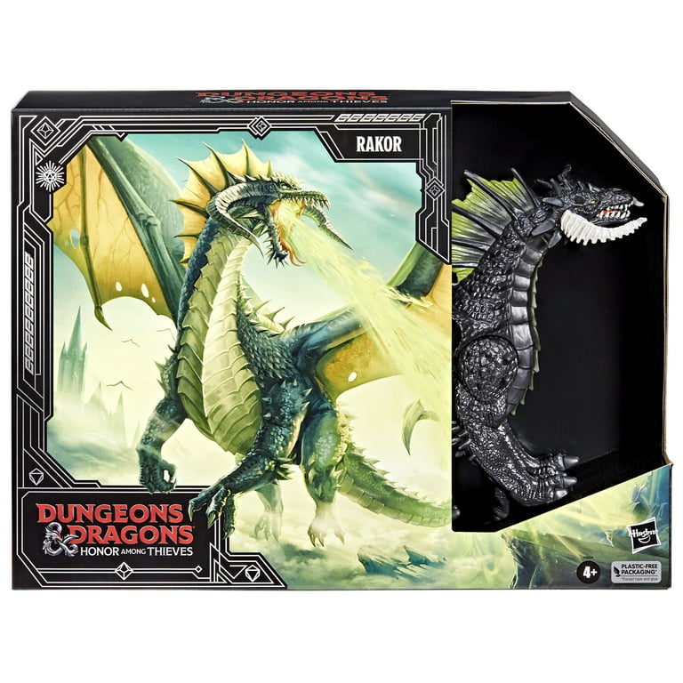 Dungeons & Dragons Black Dragon Rakor D&D Dragon Toy Action Figure, Only At  Walmart