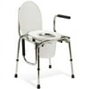 Medline Drop-Arm Commode, Unpadded