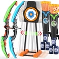thumbnail image 1 of Set de arco y flecha HYES Moving Target con luz LED de 4 a 12 años, 1 of 9