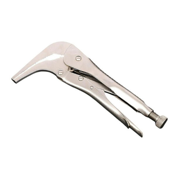 Alicates de soldadura para chapa metálica de 10/7 pulgadas, mordaza curva ajustable de acero. 11 cm x 22 cm