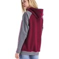 thumbnail image 2 of Women Hoodie Sweatshirt Long Sleeve Spliced Color Casual Pullover Tops with Pockets, 2 of 2