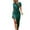 Green, variant on IROINNID Dresses For Women Red Wedding Guest Round Neck Short Sleeve Solid Leisure Vacation Dresses