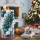 thumbnail image 3 of Juego de adornos de Bolas de Navidad Yuyangstore 50 piezas colgante pintado verde blanco, 3 of 8