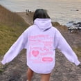 thumbnail image 6 of TrendOFT Womens Bow Graphic Hoodies Cute Oversized Sweatshirt for Girls Pretty Y2K Long Sleeve Hooded Pullover Tops Streetwear Purple L, 6 of 8