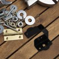 thumbnail image 4 of QIFULL 4Pcs Bed Frame Brackets for Bed Frame Support Iron Black Square, 4 of 7