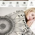 thumbnail image 3 of ARISTURING  Boho Bohemian Throw Blanket, Beige White Floral Cozy Nap Throws with Dotted Daisy Medallion Design for Bed Couch Chair Decor Comforter, 3 of 6