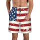 thumbnail image 1 of Balery Vintage American Flag Traje de Baño Estilo Hawaiano para Hombre, Shorts de Secado Rápido con Bolsillos-Small, 1 of 6
