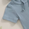 thumbnail image 6 of Bagilaanoe Newborn Baby Girls Boys One-pieces Short Sleeve Jumpsuit + Hat 3M 6M 9M 12M 18M Infant Romper Casual Clothing, 6 of 8
