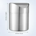 thumbnail image 2 of ULTNICE Mini Trash Can Stainless Steel 1Set Portable With Lid, 2 of 8